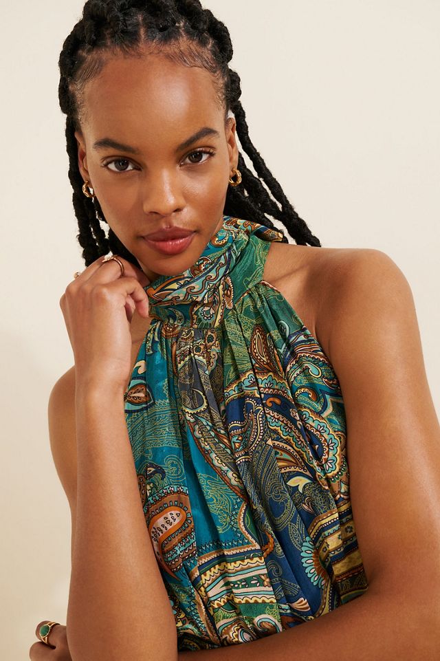 Ollari Paisley Halter Jumpsuit #2