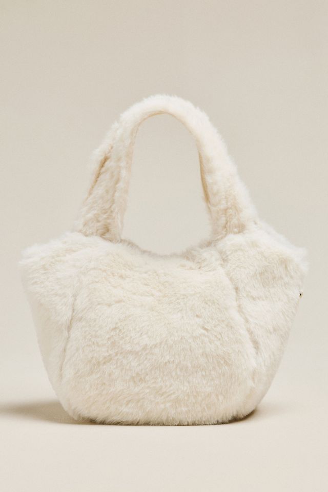 Sonia Faux Fur Mini Slouchy Tote Bag #1