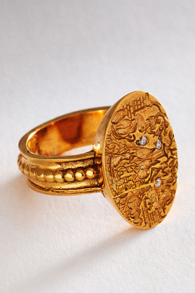 Hermina Athens Minoas Demi Fine Signet Ring #1