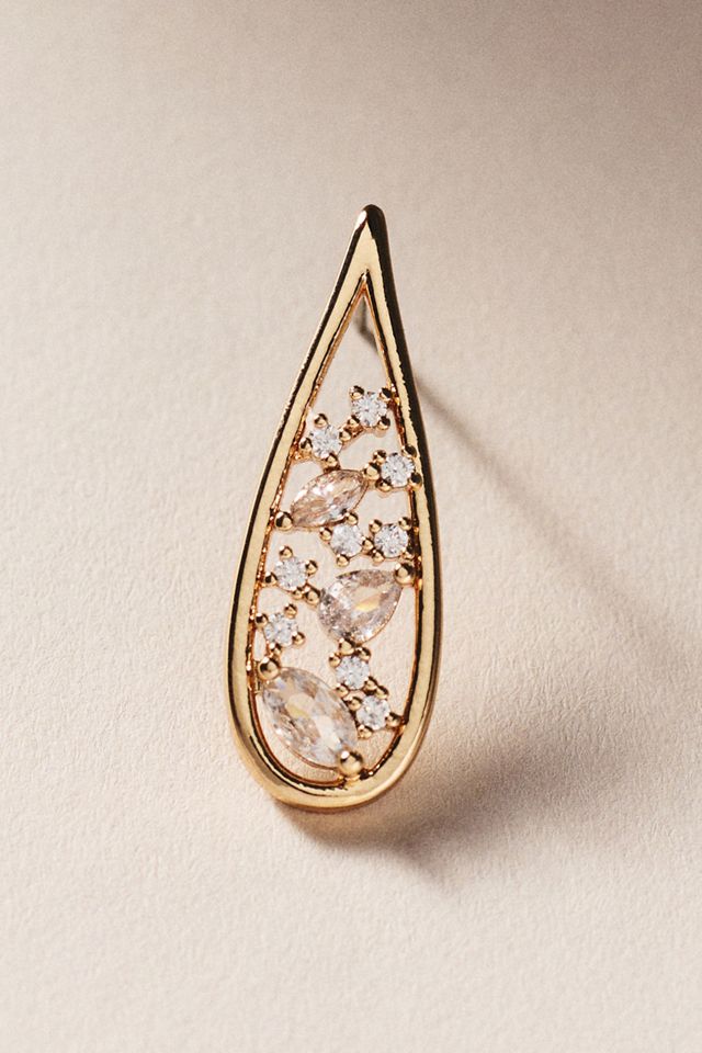 By Anthropologie Crystal Teardrop Earrings #1