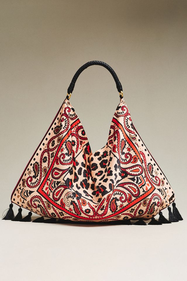 Farm Rio Fringed Scarf Hobo Bag #1