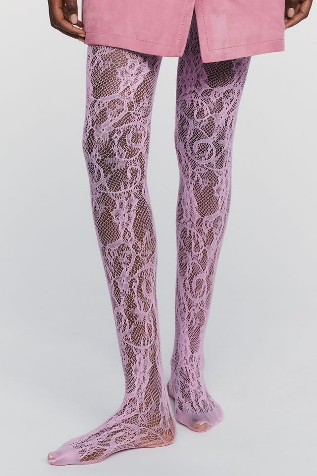High Heel Jungle Rosa Lace Tights #1