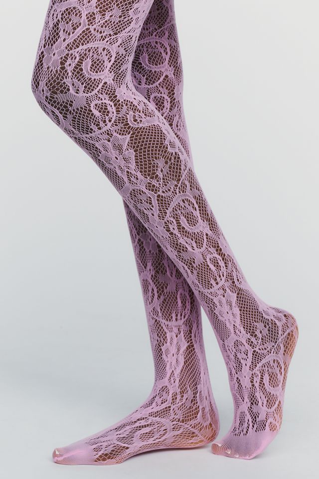 High Heel Jungle Rosa Lace Tights #2