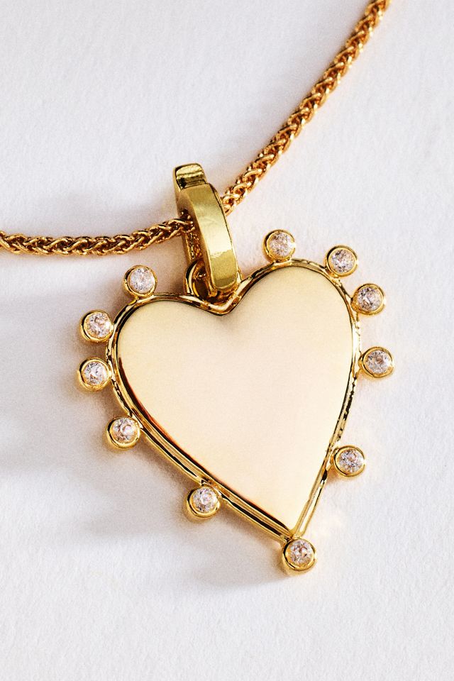 By Anthropologie Crystal Heart Charm #1
