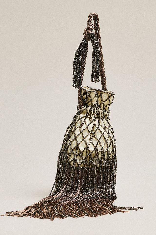 Maeve Cinched Rope & Fring Pouch #1