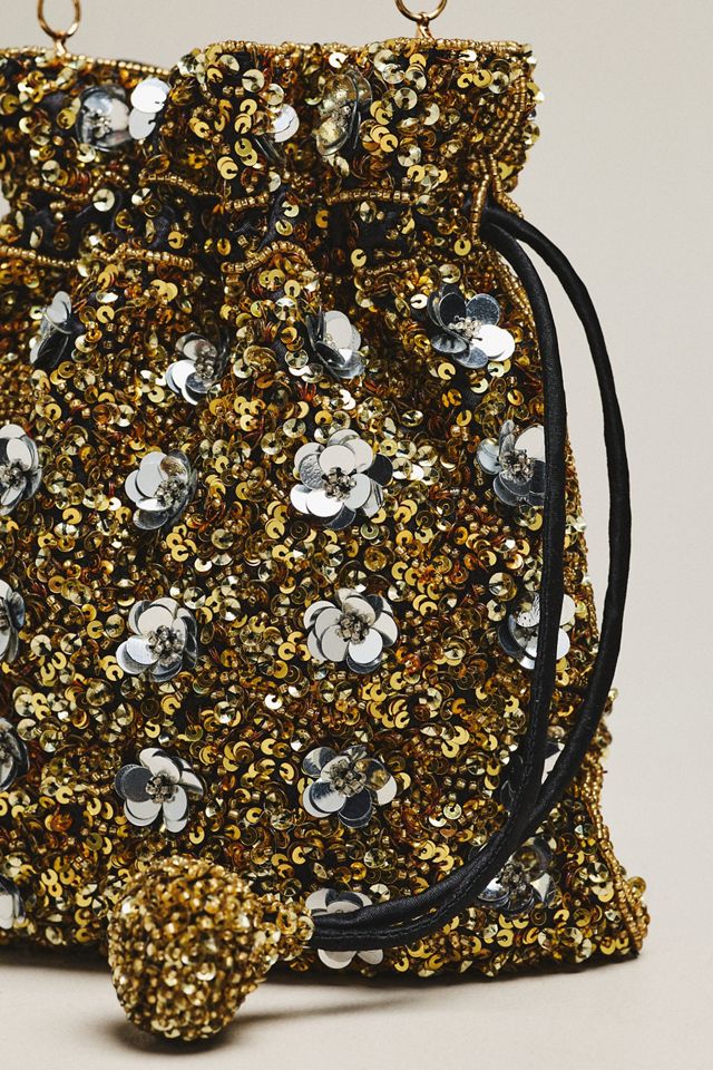 Maeve Sequin Beaded Cinched Pouch #2
