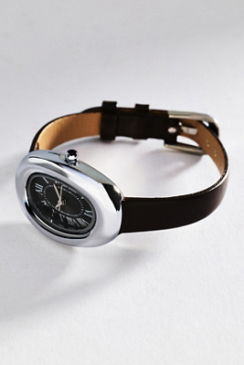 By Anthropologie Murphy Puffy Oval-face Watch In Brown