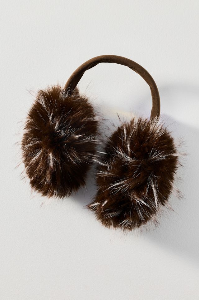 By Anthropologie Velvet Faux Fur Earmuffs #1