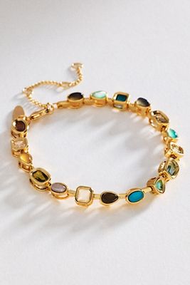 By Anthropologie Mixed Gemstone Bracelet