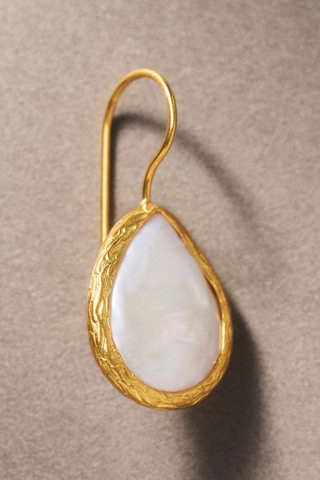 Maison Irem Freshwater Pearl Teardrop Earrings #1
