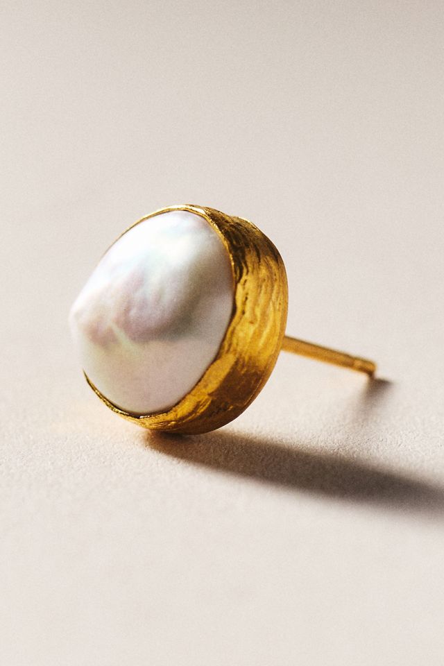 Maison Irem Classic Pearl Post Earrings #1