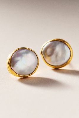 Maison Irem Classic Pearl Post Earrings