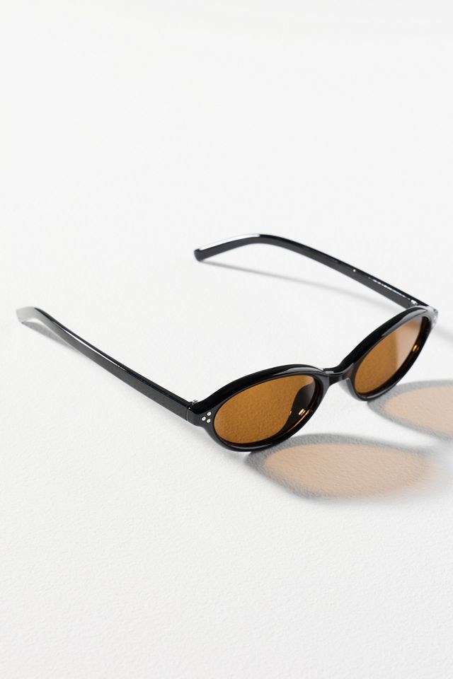 By Anthropologie Slim Oval Sunglasses #1