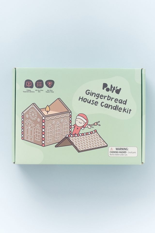 Gingerbread House Tealight House Pottery DIY Kit #1