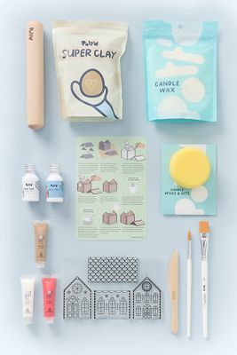 Gingerbread House Tealight House Pottery DIY Kit