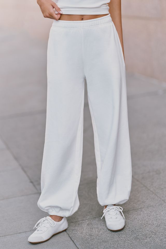 By Anthropologie Weddings Bride 100% Cotton Rhinestone Sweatpants  #2