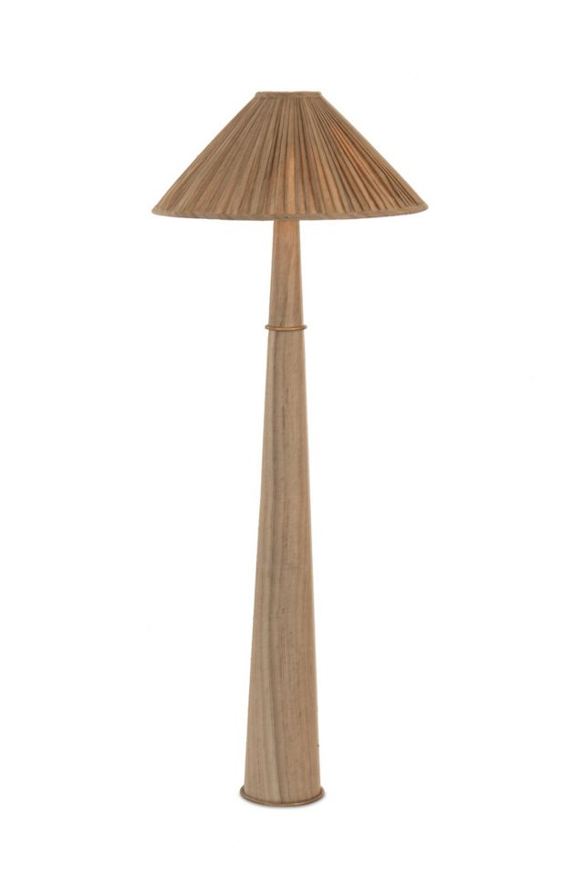 Cordelia Ruched Raw Silk Floor Lamp #2