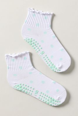 Oli Rose 100% Cotton Polka Dot Crew Grip Socks