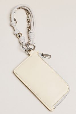 By Anthropologie Leather L-Zip Card Case