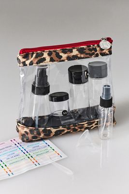 Miamica Leopard Print 9 Piece Bottle Set