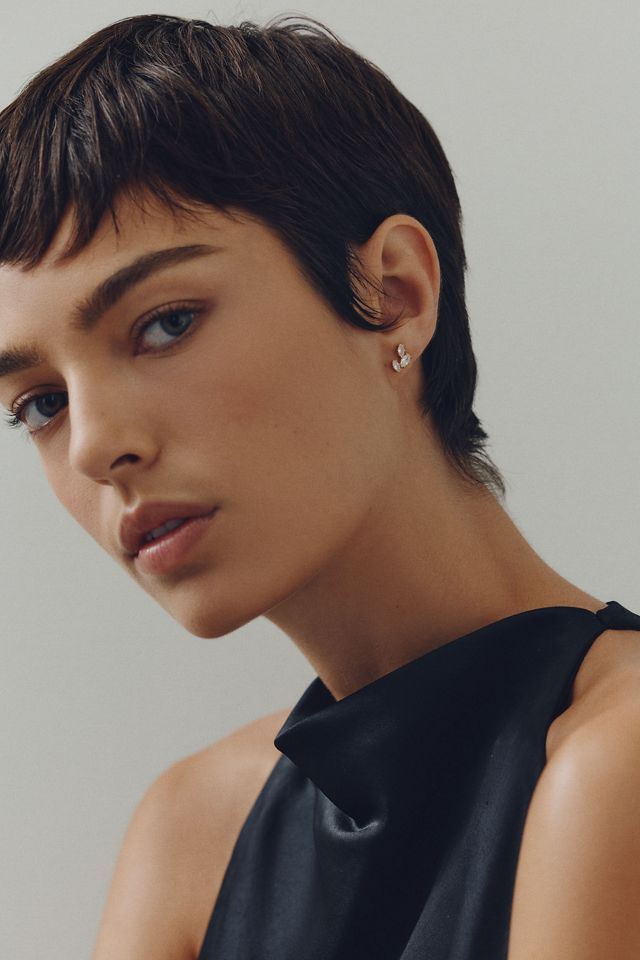 NADRI Marquise Crystal Cluster Post Earrings #1