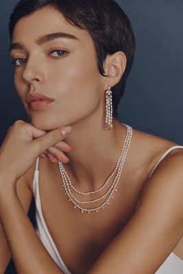 NADRI Freshwater Pearl Linear Drop Earrings