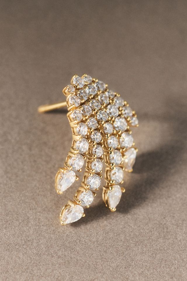 NADRI Diva Fan Hoop Earrings #1