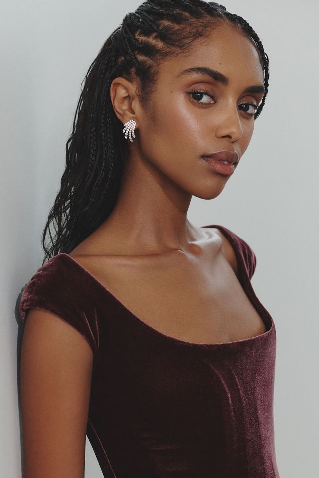 NADRI Diva Fan Hoop Earrings #1