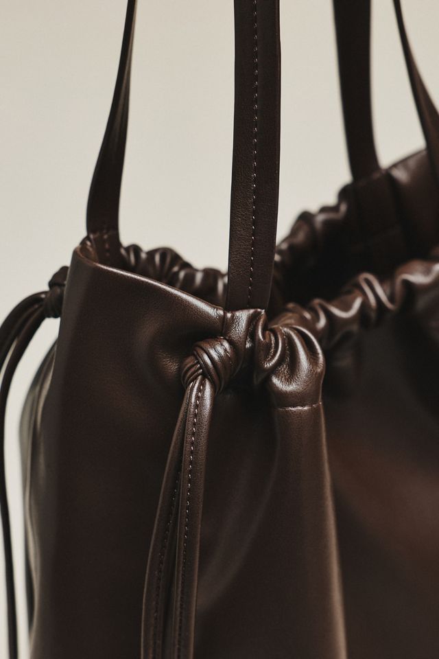 Maeve Slouchy Faux Leather Cinched Tote Bag #2