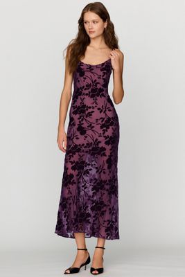 Hutch Burnout Velvet Slip Maxi Dress