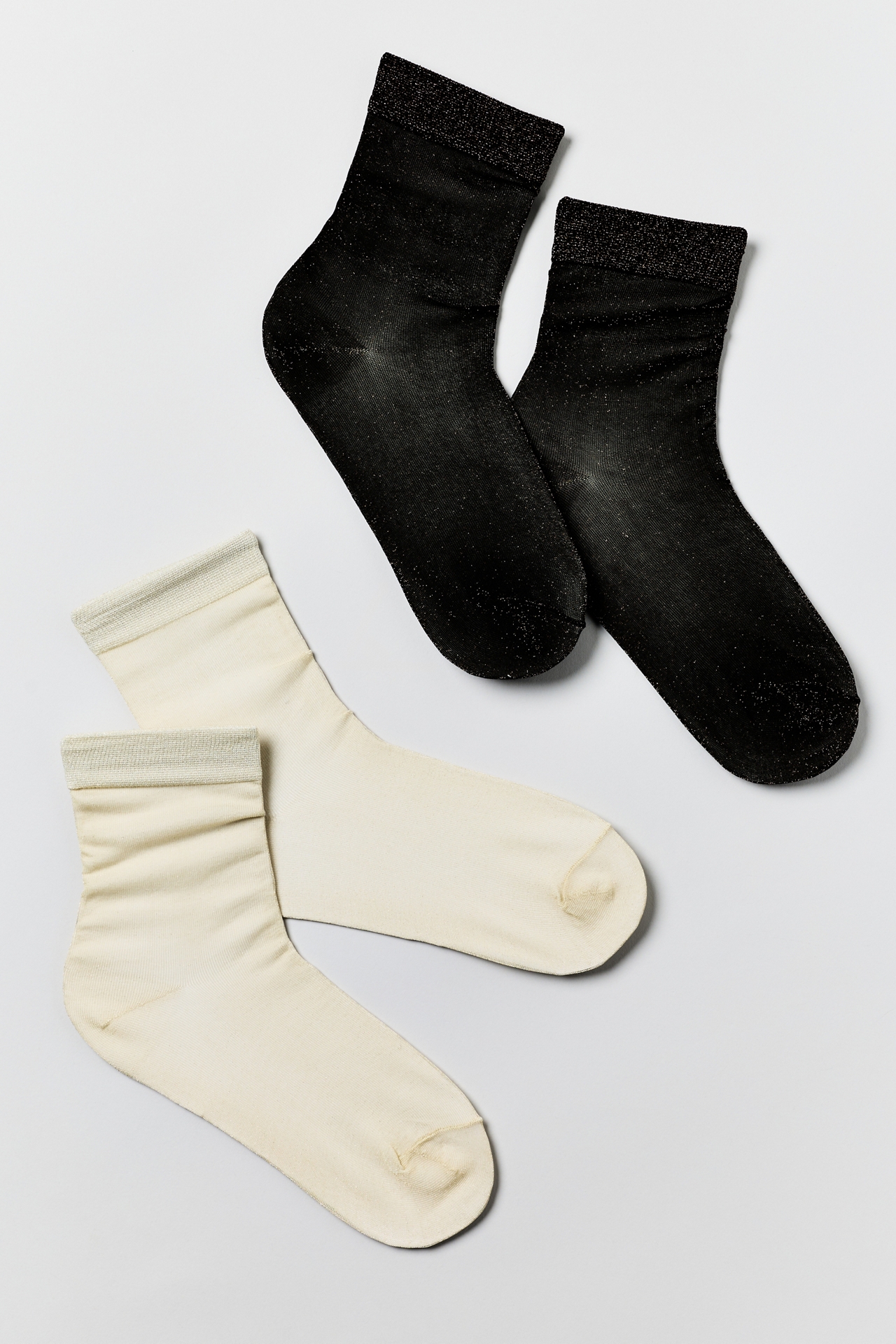 Maeve Opaque Lurex Socks, Set of 2