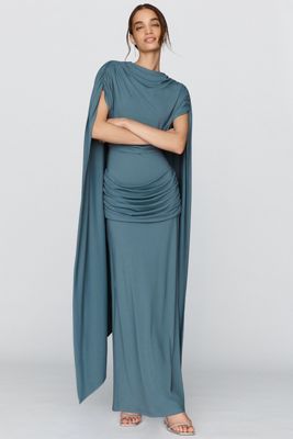 Siempre Jersey Draped Maxi Dress