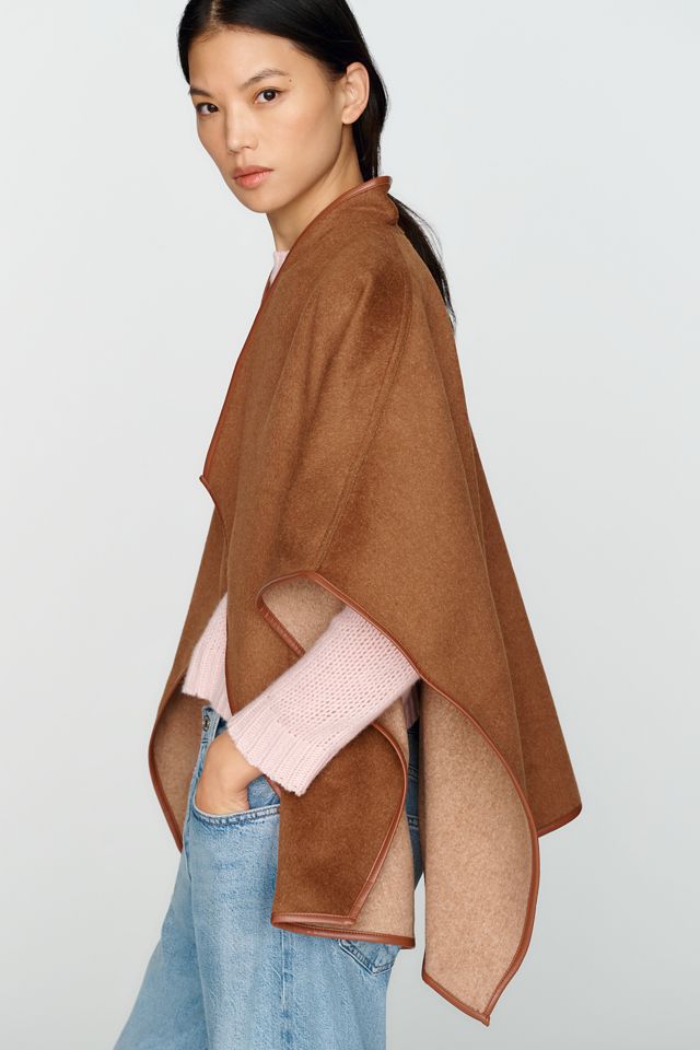 Roffe Faux Suede Poncho #1