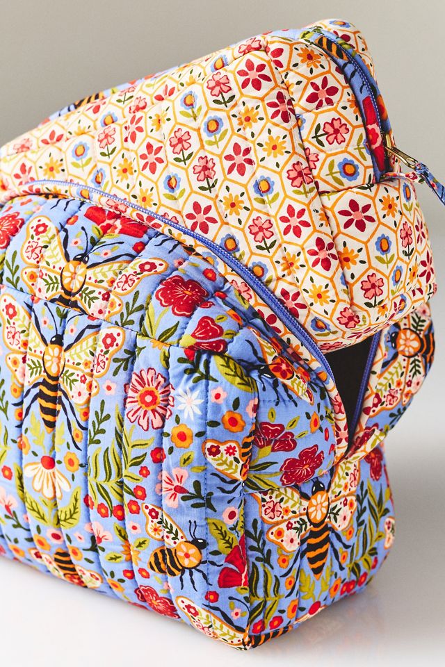 Printfresh Bee Tapestry Delphinium Blue Oversized Pouch Duo #1