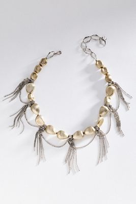 By Anthropologie Fringe Metal Necklace