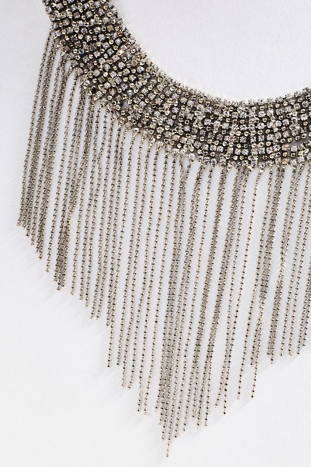 By Anthropologie Beaded Fringe Necklace #1