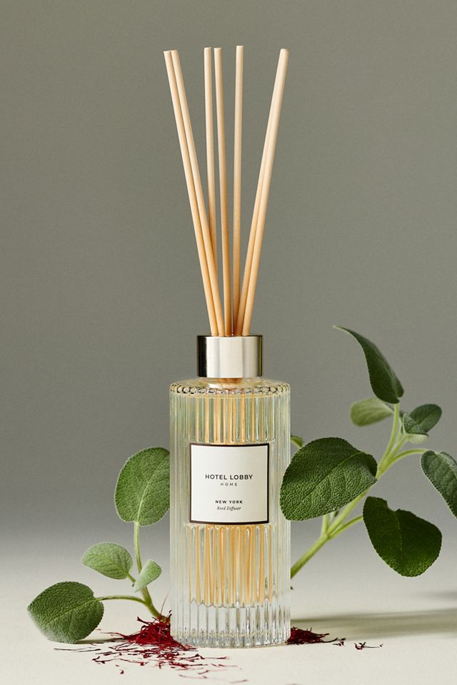 Hotel Lobby Woody New York Glass Reed Diffuser #1