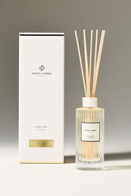 Hotel Lobby Woody New York Glass Reed Diffuser
