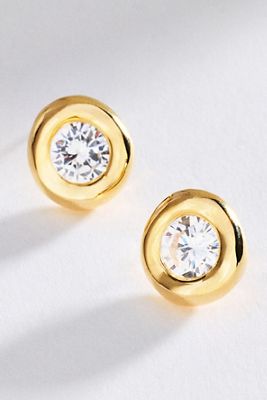 Going Out Bezel Stud Earrings
