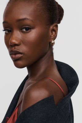 By Anthropologie Chunky Bezel Crystal Hoops