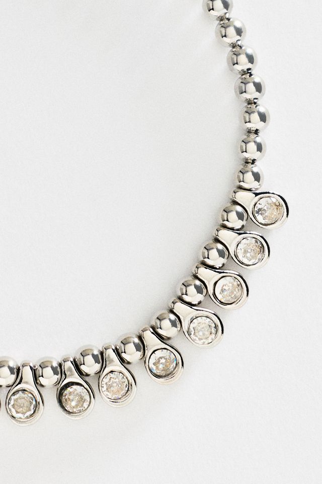 By Anthropologie Crystal Drop Chain Necklace #1