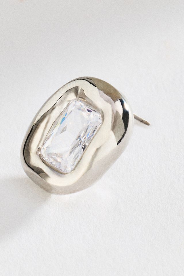 By Anthropologie Going Out Bezel Post Earrings #1