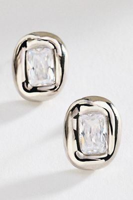 By Anthropologie Going Out Bezel Post Earrings