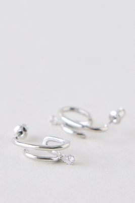 Crystal Double-Hoop Earrings