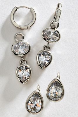 By Anthropologie Bezel Huggie Hoop Earrings