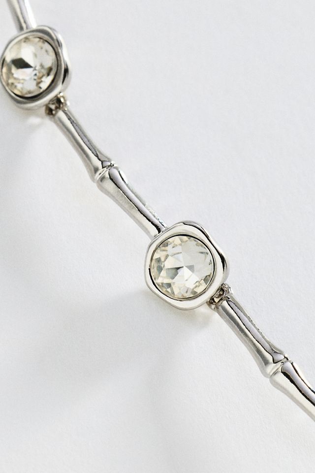 By Anthropologie Chunky Bezel Crystal Bracelet #1