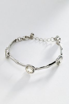 By Anthropologie Chunky Bezel Crystal Bracelet