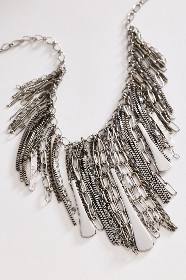 By Anthropologie Chainmail Mixed Metal Necklace #1