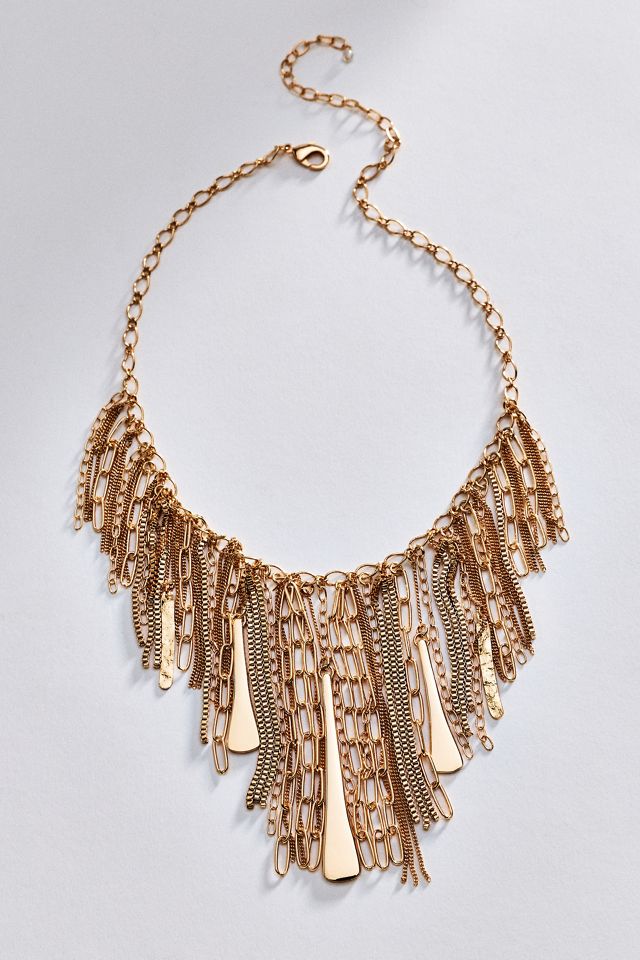 By Anthropologie Chainmail Mixed Metal Necklace #2