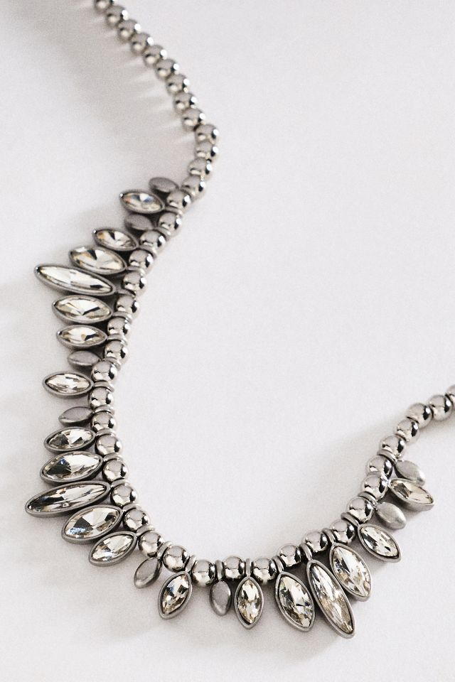 By Anthropologie Marquise Bezel Necklace #1